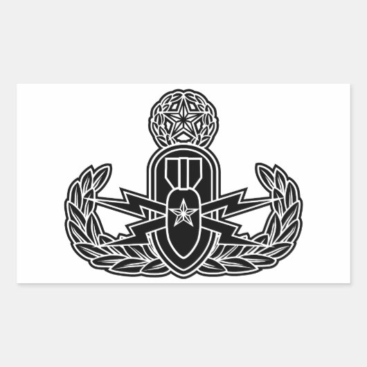 Master EOD stencil Rechthoekige Sticker (Voorkant)