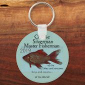 "Master Fisherman" van de wereld! Gepersonaliseerd Sleutelhanger (Voorkant)