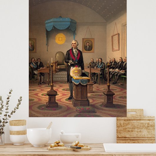Master Freemason Washington 1870 Poster (Keuken)
