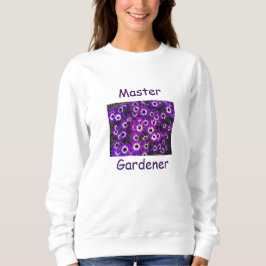 Master Gardener Beauful Paars Flower Floral Trui