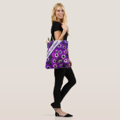 Master Gardener Bright Paarse ventilatorvid Floral Tote Bag (Op model)