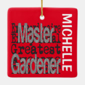 Master Gardener Extraordinaire CUSTOM Keramisch Ornament (Achterkant)