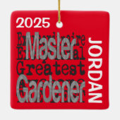 Master Gardener Extraordinaire CUSTOM Keramisch Ornament (Achterkant)