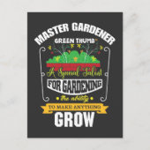 Master Gardener Green Thumb Plant Flower Briefkaart (Voorkant)