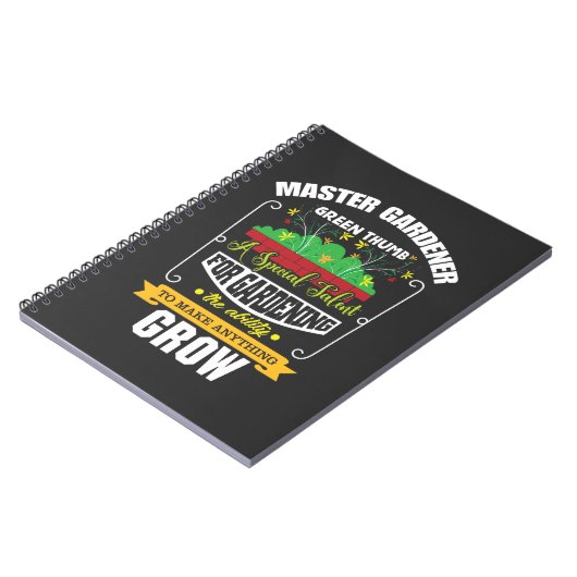 Master Gardener Green Thumb Plant Flower Notitieboek (Linkerzijde)