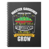 Master Gardener Green Thumb Plant Flower Notitieboek (Voorkant)