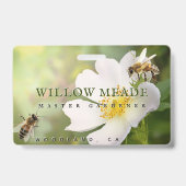 Master Gardener ID-badge met ventilator en bijen Badge (Voorzijde)