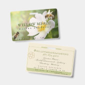 Master Gardener ID-badge met ventilator en bijen Badge (Voor- en achterkant)