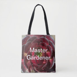 Master Gardener Kust Plant Foto Rood Succulent Tote Bag