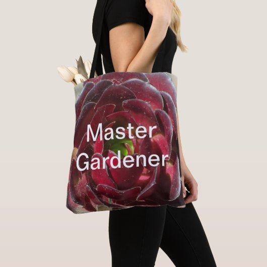 Master Gardener Kust Plant Foto Rood Succulent Tote Bag (Dichtbij)