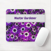 Master Gardener Paars Floral Photo Flowers Muismat (Met muis)