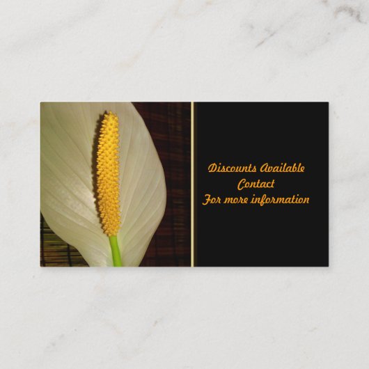 Master Gardener Peace Lily Visitekaartje (Achterkant)