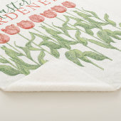 Master Gardener Quote Pink Tulip Floral Sherpa Deken (3/4)