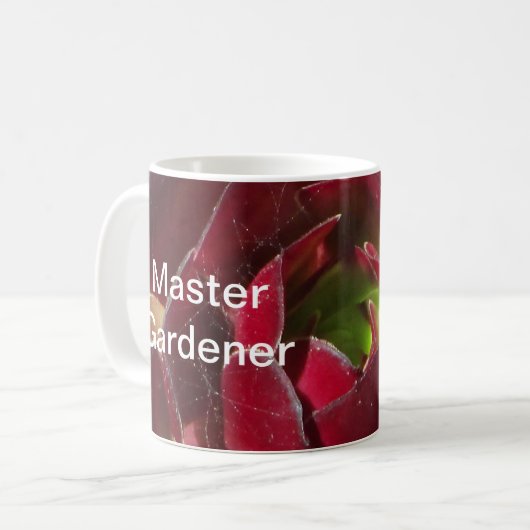Master Gardener Rode Succulente Foto Landscaper Koffiemok (Voorkant links)