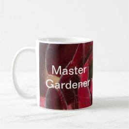 Master Gardener Rode Succulente Foto Landscaper Koffiemok