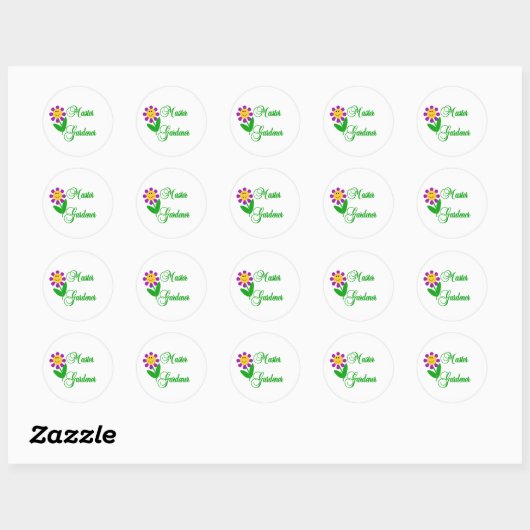 Master Gardener Ronde Sticker (Vel)