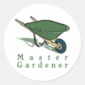Master Gardener Ronde Sticker (Voorkant)