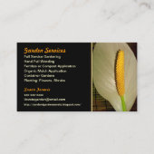 Master Gardener Vredeslelie Visitekaartje (Voorkant)