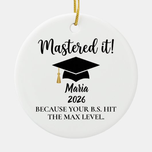 Master Graduation Ornament, Universiteit Afstudere Keramisch Ornament (Voorkant)