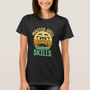 Master Grill Vaardigheden Foodie Papa Voedsel Lief T-shirt