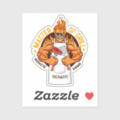 Master Grill Vaderdag Geschenk BBQ Chef Papa Sticker (Vel)
