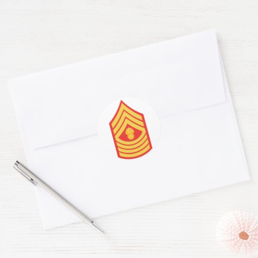 Master Gunnery Sergeant Ronde Sticker (Envelop)