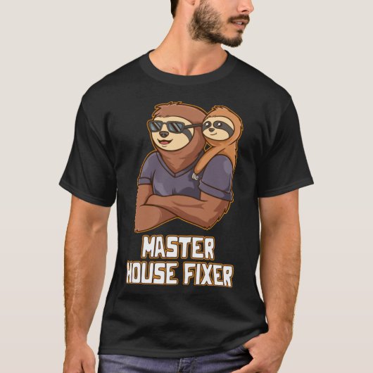 Master House Fixer Hard Werk Papa Toewijding Papa T-shirt (Voorkant)