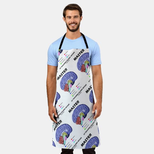 Master in het volgen van calorische inname hersenh schort (Gedragen)