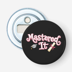 Master in IT-Afstuderen Master's Degree Afstuderen Button Flesopener