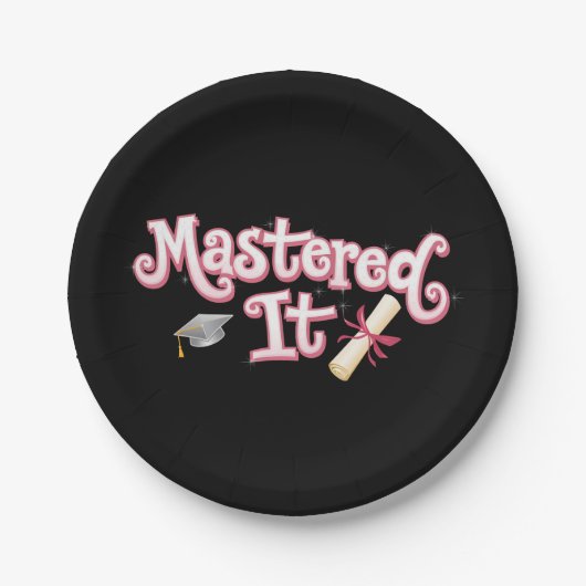 Master in IT-Afstuderen Master's Degree Afstuderen Papieren Bordje (Voorkant)