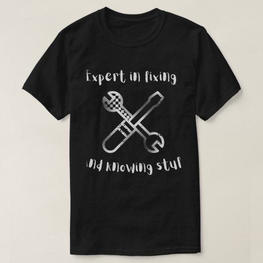 Master in tools en kennis t-shirt (Design voorkant)