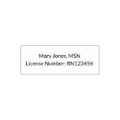 Master in Verpleegkunde Naam en Licentienummer Zelfinktende Stempel (Design)