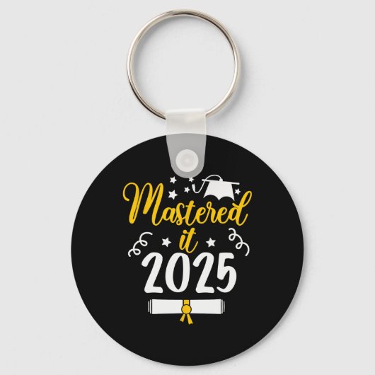 Master IT CL van 2025 Master Degree PhD Gifts Gra Sleutelhanger (Voorkant)