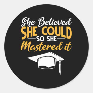 Master IT Master Afstuderen Masters Degree Ze M Ronde Sticker