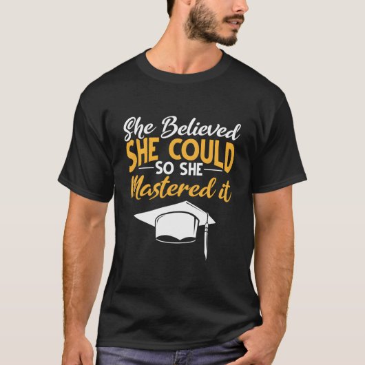 Master IT Master Afstuderen Masters Degree Ze M T-shirt (Voorkant)