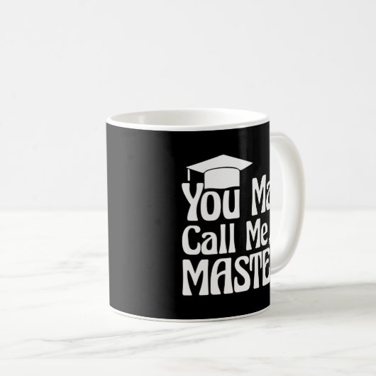 Master IT Masters Degree Afstuderen voor hem en ha Koffiemok (Voorkant rechts)