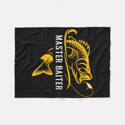 Master Iter - Funny Fishing  Fleece Deken (Voorkant (Horizontaal))