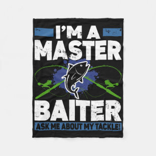 Master Iter-shirt Funny Vissen Visser Vis Fleece Deken