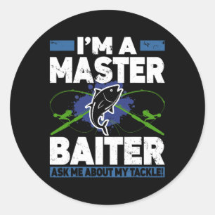 Master Iter-shirt Funny Vissen Visser Vis Ronde Sticker