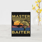 Master Iter Vissen-shirt Grappig Opa B Pap Gift Kaart (Gele Bloem)