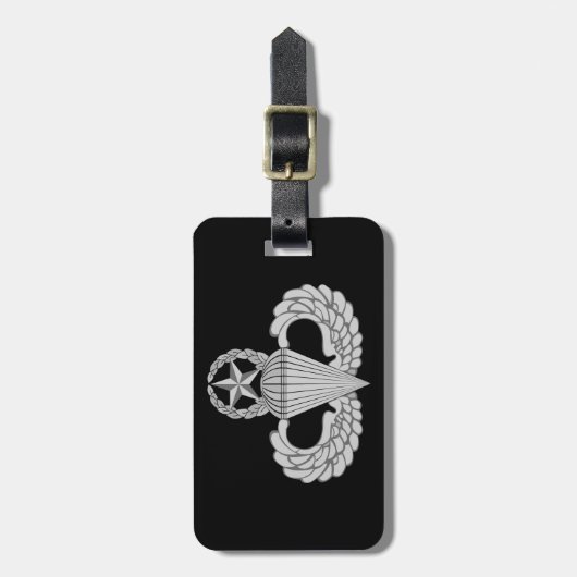 Master Jump/Parachutist Wings Bagagelabel (Voorkant verticaal)