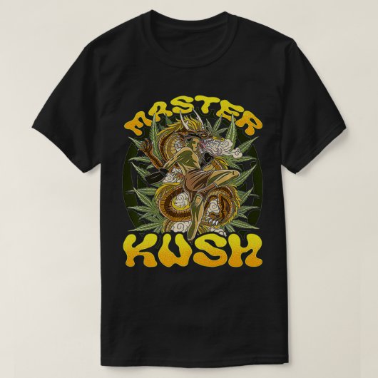 Master Kush Strain Martial Arts Asian Weed Indica T-shirt (Design voorkant)