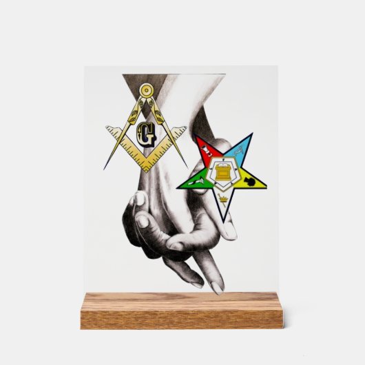 Master Mason / Eastern Star Acryl Bord (Voorkant)