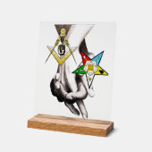 Master Mason / Eastern Star Acryl Bord (Hoek)