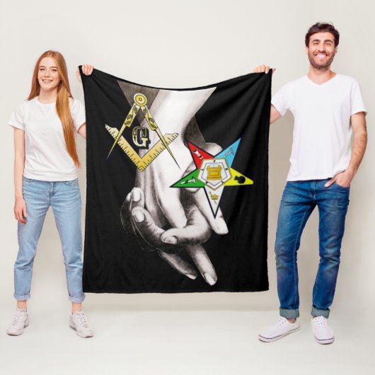 Master Mason / Eastern Star Fleece Deken (In situ)