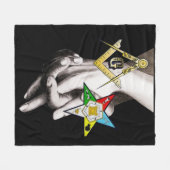 Master Mason / Eastern Star Fleece Deken (Voorkant (Horizontaal))