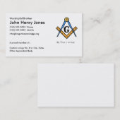 Master Mason Visitekaartje (Voorkant / Achterkant)