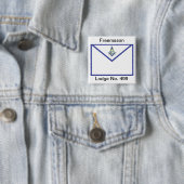 Master Masons Apron Vierkante Button 5,1 Cm (In situ)