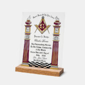 Master Masons of the year Award Acryl Bord (Hoek)