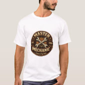 Master Mechanic EST 1969 Vintage Badge T-shirt (Voorkant)